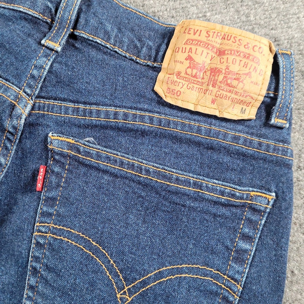 Levi's 550 Jeans Women 10 MIS M Relaxed Fit Blue Tapered Leg High Rise Dark Wash